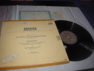Johann Sebastian Bach Orgel Buchlein Arc 3026 VG Vinyl