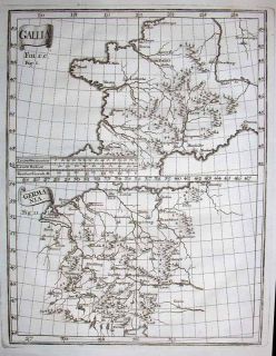 1710 Heinrich Scherer Atlas Novus Map France Germany