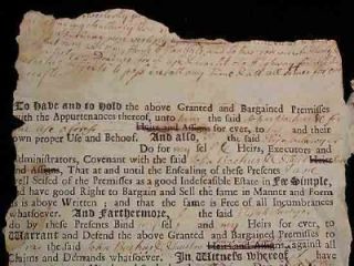 Antique Document Dated 1748 Windham Ct Windham County