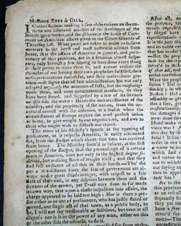 Colonial 1769 Boston Gazette MA Pre Paul Revere New England Old