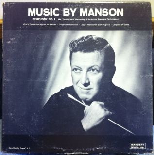 EDDY LAWRENCE MANSON symphony no 1 LP VG+ Rare Private Press w/Insert
