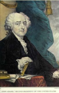 Old Print John Adams 2nd President of United States