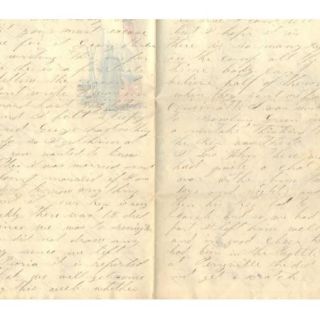 1862 Civil War Letter w Cover Envelope 3 Cent Stamp