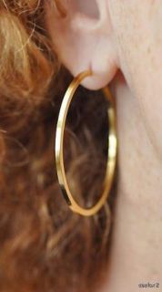 Charles Garnier 18K Yellow Gold Flat Hoop XL Earrings