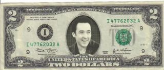 John Cusak $2 Dollar Bill Mint RARE $1