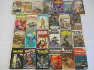 Lot of 25 Edgar Rice Burroughs John Carter Barsoom Martian Paperback
