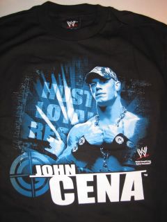 John Cena Blue Hustle WWE Wrestling T Shirt  
