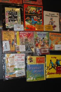 Lot 15 Books on Audio Cassette Tape Childrens Great Teacher Home School  
