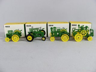 8 Eight John Deere Miniature Toy Tractors Ertl  