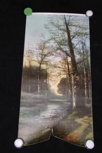 Authentic Vintage 1909 Harry H Linder Sunrise Print 10 by 20 AS IS  