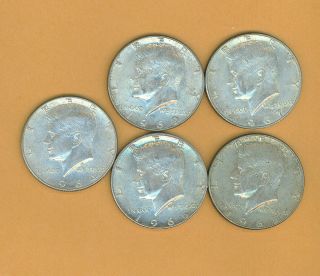 1964 1969 JFK John F Kennedy Silver Half Dollar 5 Coins P D 502  