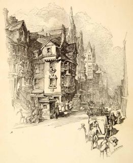 1911 Print John Knox House Edinburgh Great Britain Cityscape Historic J A Ness  