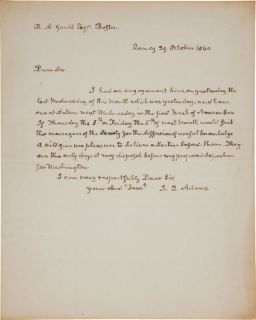 President John Quincy Adams Autograph Letter Signed as Congressman  