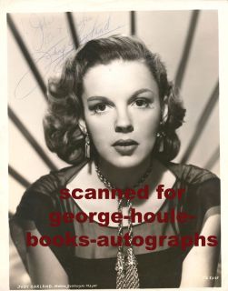 Judy Garland Vtg MGM Inscribed to Lover  