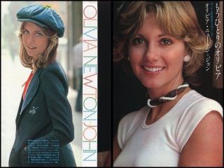 Olivia Newton John Sexy 1976 JPN Pinup Picture clippings 2 Sheets TG S  
