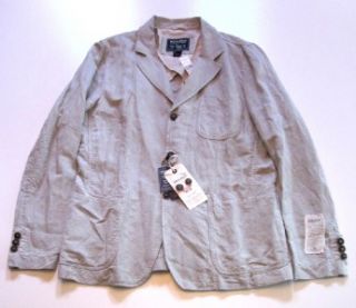 Woolrich John Rich Bros $425 Beige Linen Blazer Jacket XL  