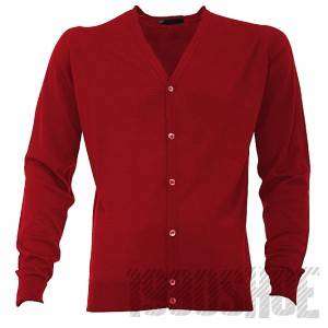 New Mens John Smedley Bryn Merino Wool Cardigan Chilli Red Made In England M  