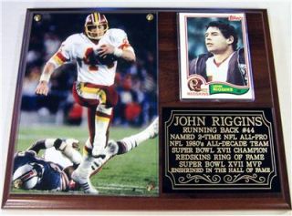 John Riggins 44 Washington Redskins Super Bowl Champion NFL Photo Plaque Diesel  
