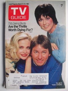 'Three's Company' John Ritter Priscilla Barnes March 1982 TV Guide  