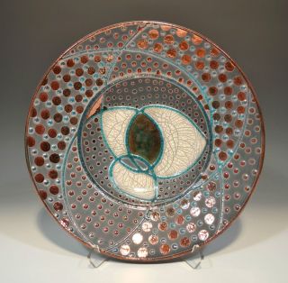 Fine Art Contemporary Raku Pottery Bowl by John Turner  