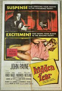 John Payne Hidden Fear 1957 ORG Movie Poster 1sh 8219  