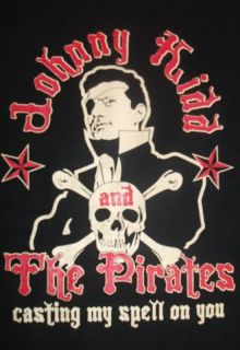 Rockabilly Rocker Teddy Boy Johnny Kidd The Pirates T Shirt Exclusive  