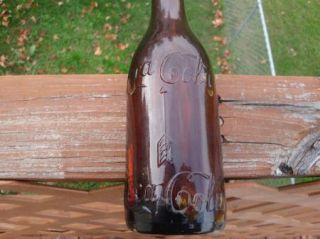 Super Rare Amber Coca Cola Bottle With Arrow Marked Knoxville Tennessee  