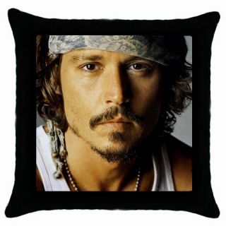 Johnny Depp 002 Black Throw Pillow Case  