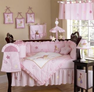 JoJo Designs Baby Girl Crib Bedding Set Fairy Tale Fairies Pink  