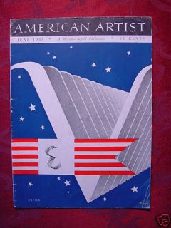 American Artist June 1945 ve Day John Wells James Bobri  