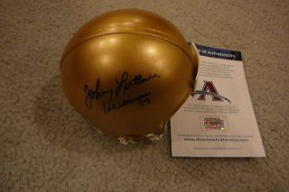 Johnny Lattner Signed Notre Dame Irish Mini Helmet AAA Heisman 53 Autographed  