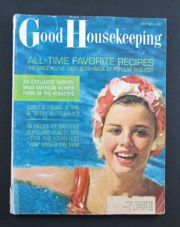 1963 Good Housekeeping Magazine Loretta Young John F Kennedy  