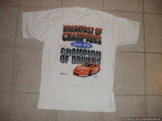 Dale Earnhardt 3 Wheaties T Shirt Large NASCAR Breakfast of Champions Race Car  