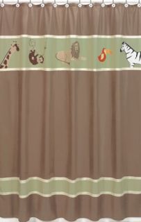 JoJo Designs Animal Safari Kids Bath Shower Curtain  