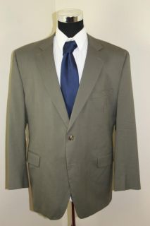 Jos A Bank Men's Suit Jacket 46 R Gray Green  
