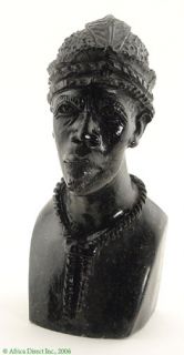 Shona Stone Sculpture BUST OF CHIEF Zimbabwe African SALE Was 225  