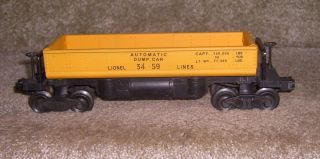 Lionel 3459 Yellow Automatic Dump Car Custom Paint  