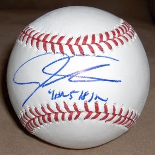 JOSH HAMILTON Signed Autograph 4 HR 5 8 12 Baseball MLB Authentic Hologram  