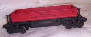 Lionel 3459 Red Automatic Dump Car Black Lettering Custom Paint  