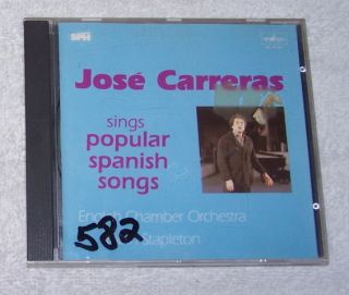 CD Jose Carreras Sing Popular Spanish Songs Made in West Germany  