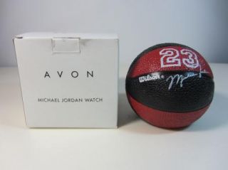 New Michael Jordan Watch in Red and Black Plastic Basket Ball No 23  