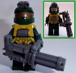 Lego Halo Reach Minifigure Noble Team Jorge with Heavy Weapon  