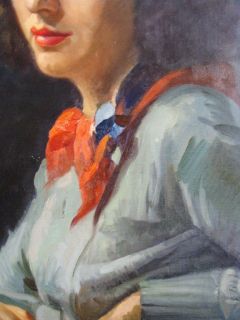 Antique Joseph Newman Impressionist O C Woman Painting  