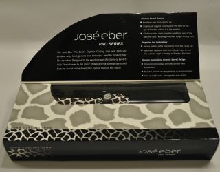 Jose Eber Ceramic Ionic Clipless Curling Iron Wand 19mm Pro Series Giraffe NIB  