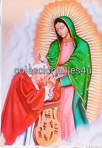 Poster Painting Print La Virgen Maria El Papa Juan Pablo II Religion 11x16  