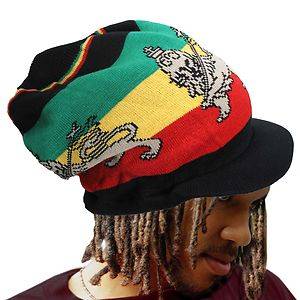 Lion of Judah Rasta Rastafari Hat Cap Selassie Ethopia Reggae Jamaica Marley M L  