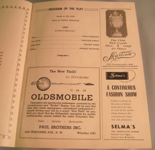 Judy Holliday Autograph on A 1950's Playbill from New Gayety Theatre  
