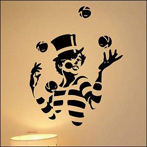 Juggler Juggling Vinyl Wall Art Sticker Children's Kids Bedroom Decal  