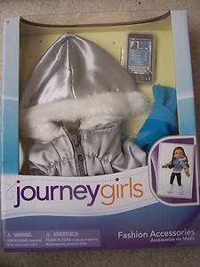NEW Journey Girls 18 Doll Clothes Silver Coat Scarf Phone Fits American Girl  