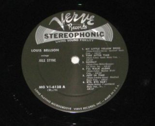 Louis Bellson "Swings Jule Styne" Verve Records Jazz Drumming Vinyl LP Classsic  